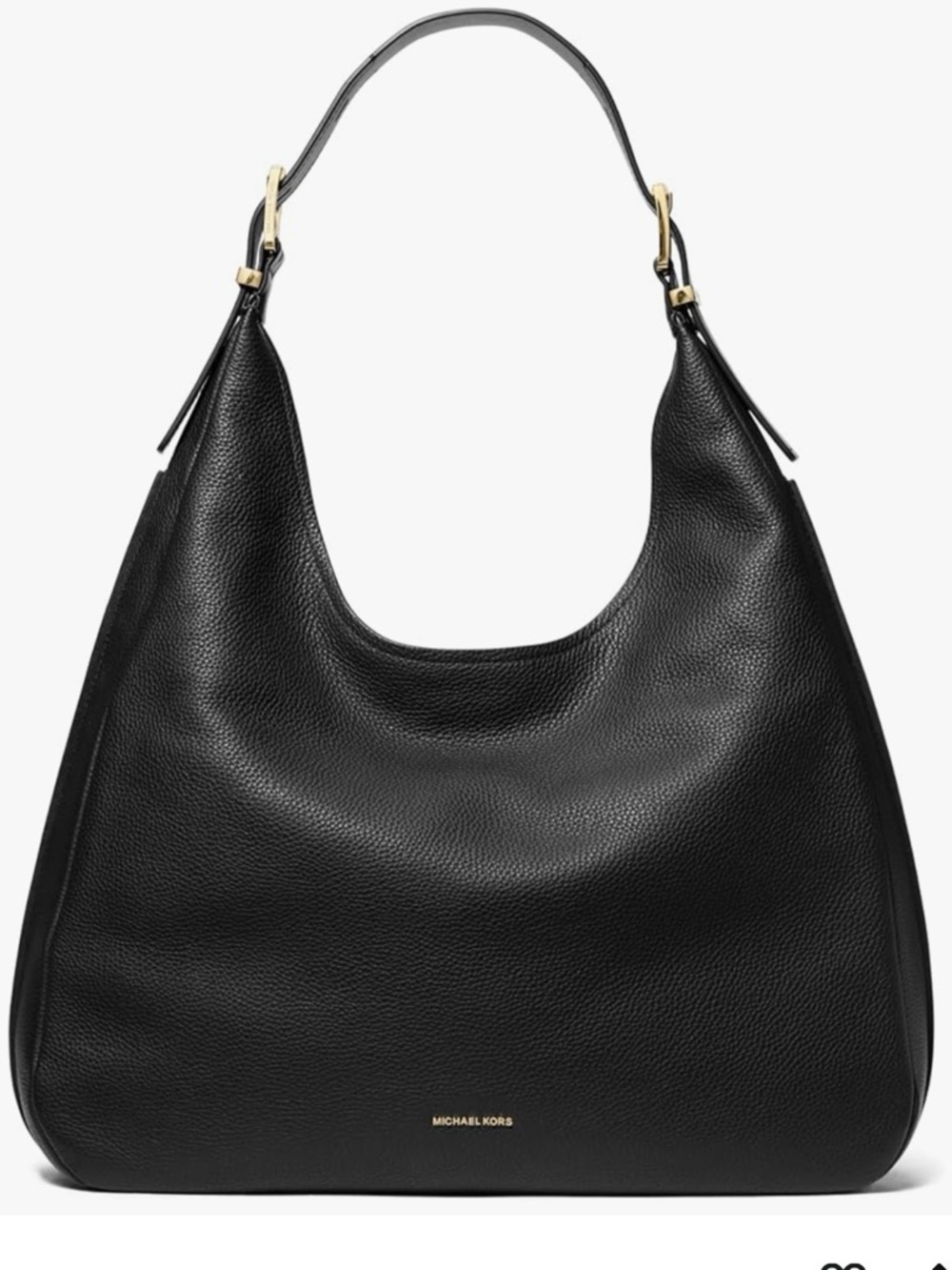 Michael Kors large Nolita Black Pebbled Leather Shoulder Hobo